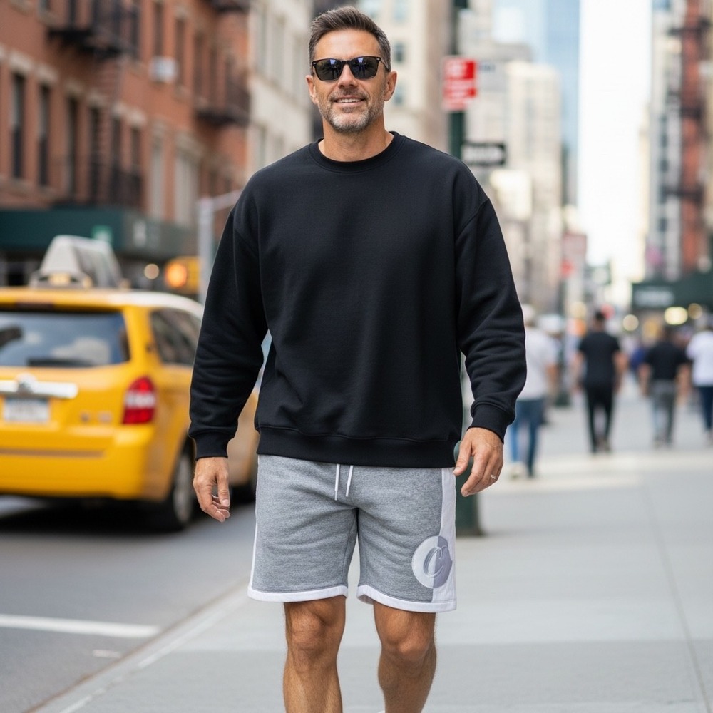 Cookies SF Mens Gray White Colorblock Fleece Sweat Shorts Size M NWT 2684